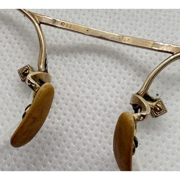 Vintage AO American Optical Rimless Eyeglass Frames 1/10 12K Gold Filled Cable - Picture 7 of 10